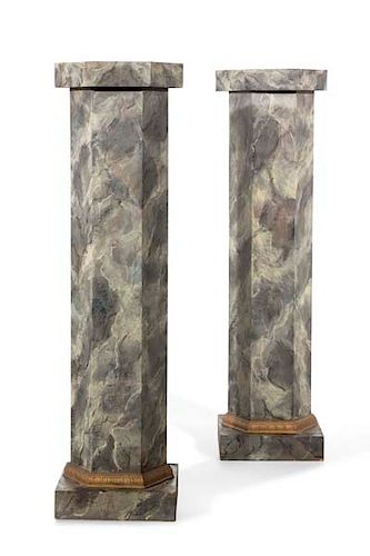 A PAIR OF NEOCLASSICAL STYLE MARBLE