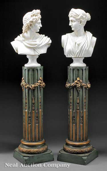 A Pair of Neoclassical-Style Carved