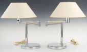 A Pair of Nessen Chrome Table