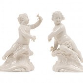 A Pair of Nymphenburg Porcelai