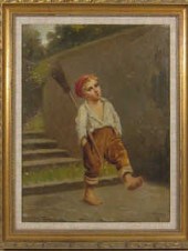 A pair of oil on canvas painti