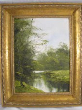 A pair of oil paintings of lak