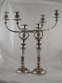 A pair of Old Sheffield Plate three
