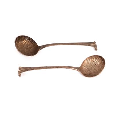 A pair of Onslow pattern silver