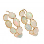 A PAIR OF OPAL AND EIGHTEEN KA
