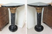 A PAIR OF ORMOLU AND BLACK ITA