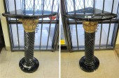 A PAIR OF ORMOLU AND BLACK ITA