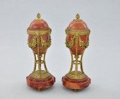 A Pair of Ormolu and Rouge Mar