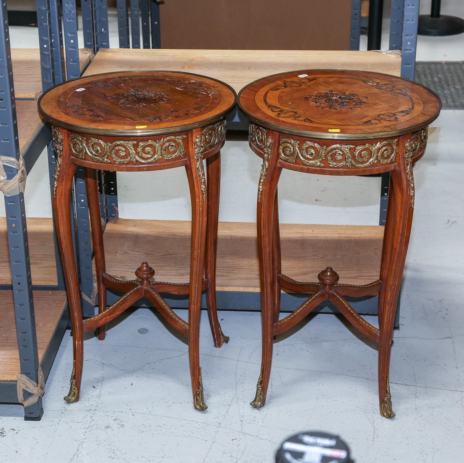 A PAIR OF ORMOLU DECORATED