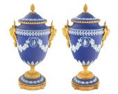 A PAIR OF ORMOLU-MOUNTED ENGLI
