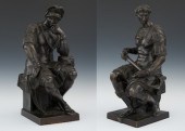 A Pair of Oversized Bronze Boo