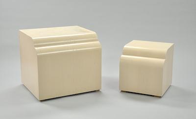 A Pair of Painted Display Pedestals