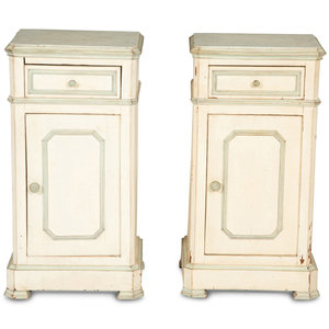 A Pair of Painted Nightstands