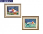 A PAIR OF PAINTNGS BY ALBERT D