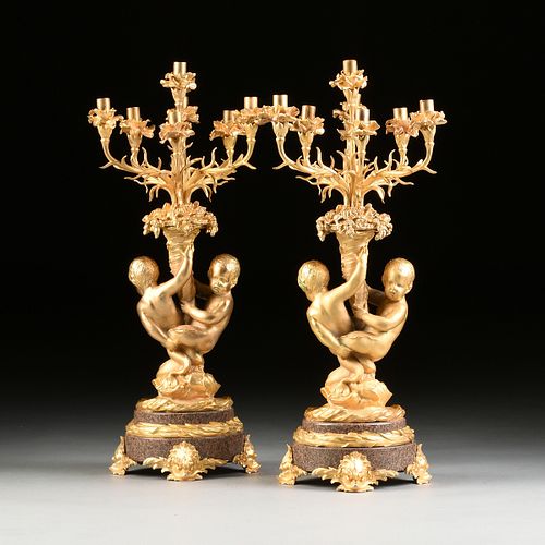 A PAIR OF PALATIAL LOUIS XV STYLE