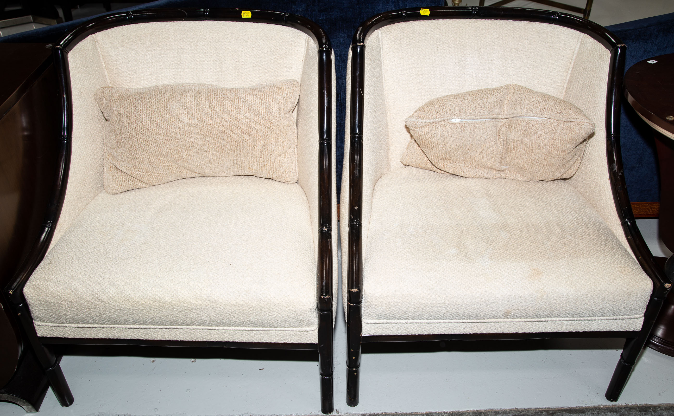 A PAIR OF PALECEK BAMBOO STYLE SIDE