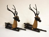 A PAIR OF PARCEL-GILT AND PATI