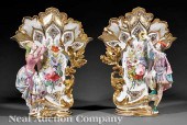 A Pair of Paris Gilt and Polyc