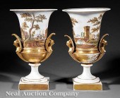 A Pair of Paris Porcelain Vase