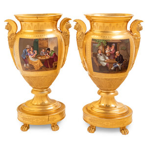 A Pair of Paris Porcelain Vases