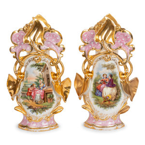 A Pair of Paris Porcelain Vases