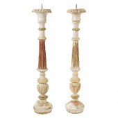 A PAIR OF PARTIAL PAINT DECORA