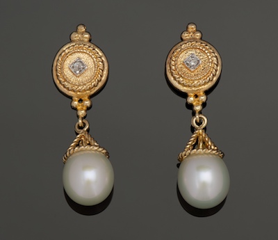 A Pair of Pearl and Diamond