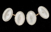 A Pair of Pearl Gold Cufflinks