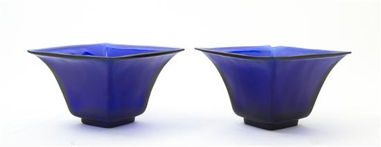 * A Pair of Peking Glass Cobalt