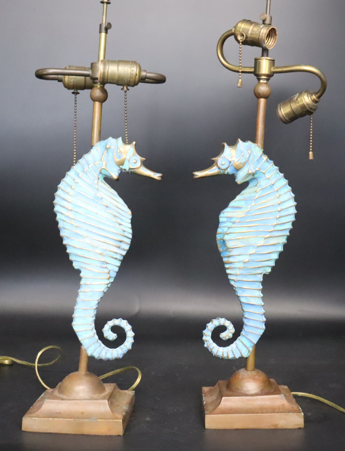 A PAIR OF PEPE MENDOZA SEAHORSE