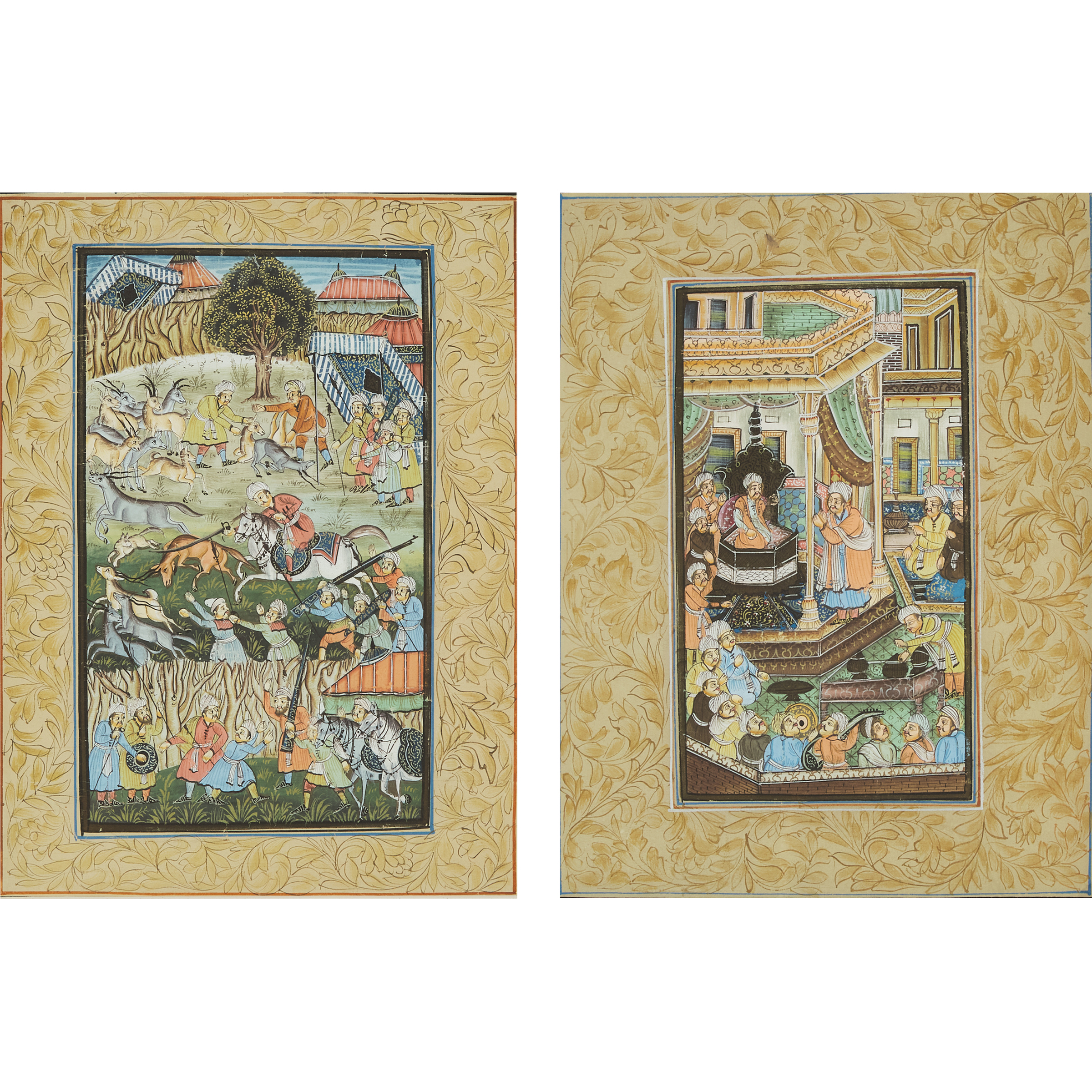 A Pair of Persian Miniature