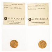 A PAIR OF PERTH MINTED GOLD SO