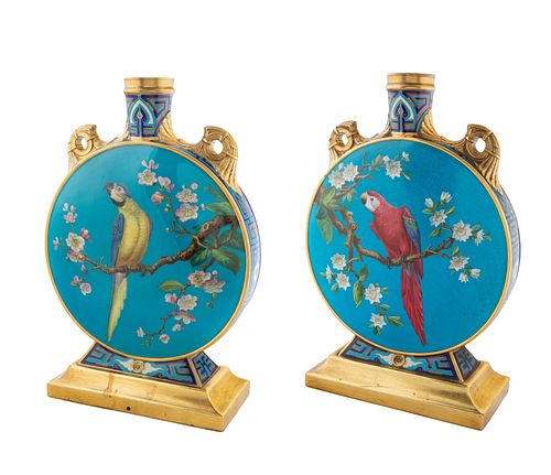 A PAIR OF PILGRIM BOTTLE-STYLE