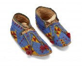 A PAIR OF PLAINS INDIAN BEADED
