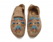 A PAIR OF PLAINS INDIAN BEADED
