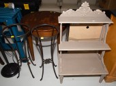 A PAIR OF PLANT STANDS; FLOOR