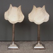 A pair of plated pillar electr