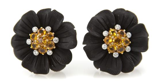 A Pair of Platinum Yellow Gold