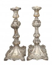 A PAIR OF POLISH JUDAICA SHABB
