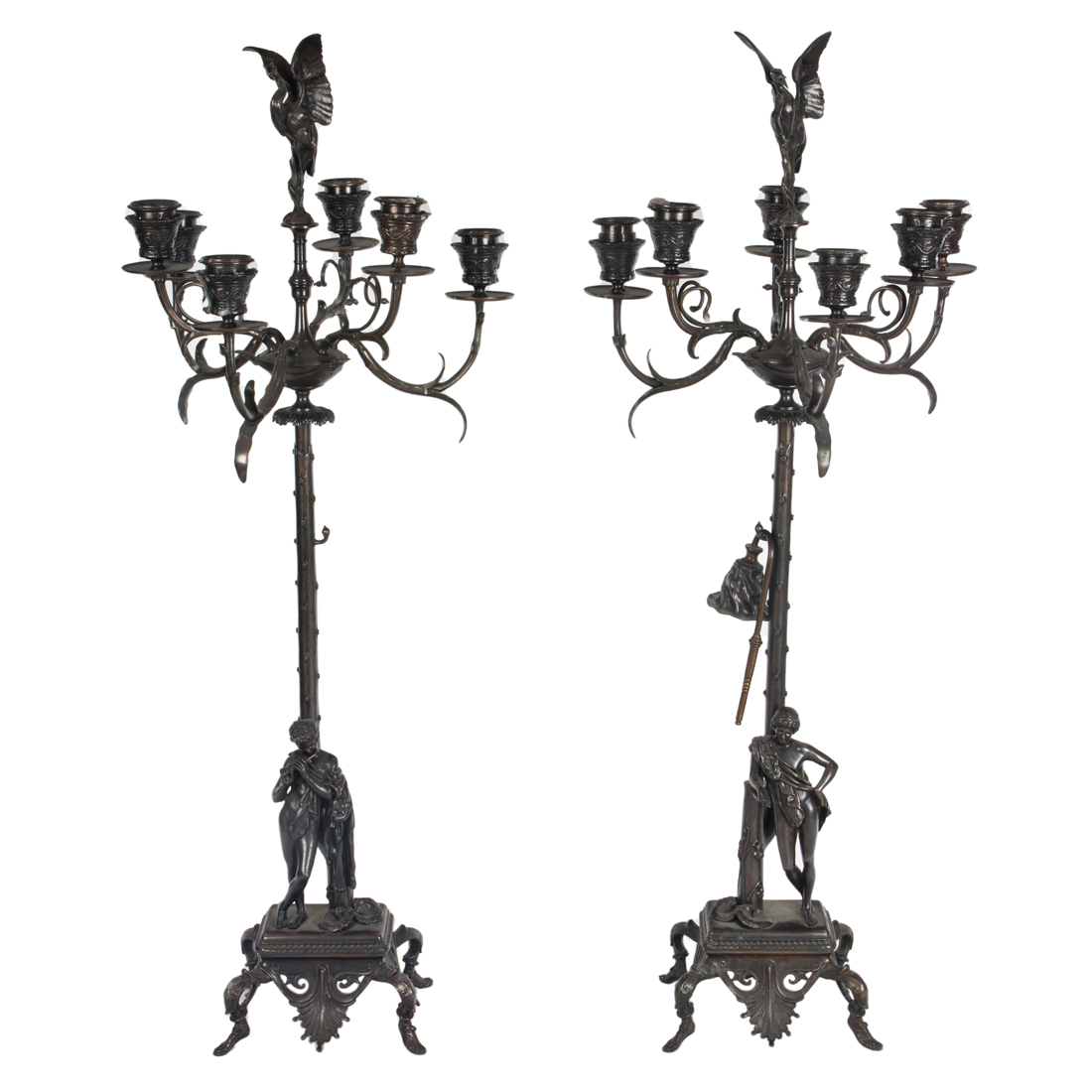 A PAIR OF POMEIIAN REVIVAL STYLE