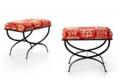 A PAIR OF POMPEIIAN STYLE WROU