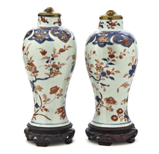 A Pair of Porcelain Baluster