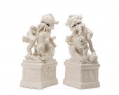 A PAIR OF PORCELAIN "BLANC DE