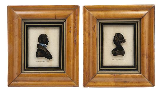 A Pair of Portrait Silhouettes on