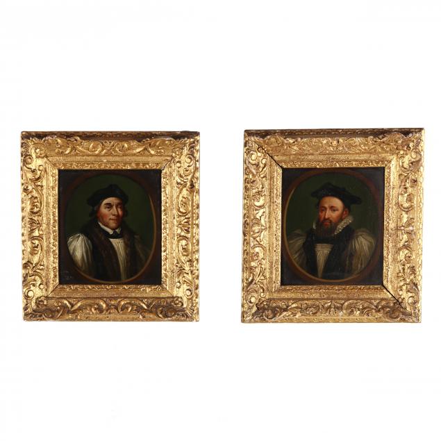 A PAIR OF PORTRAITS OF 16TH CENTURY