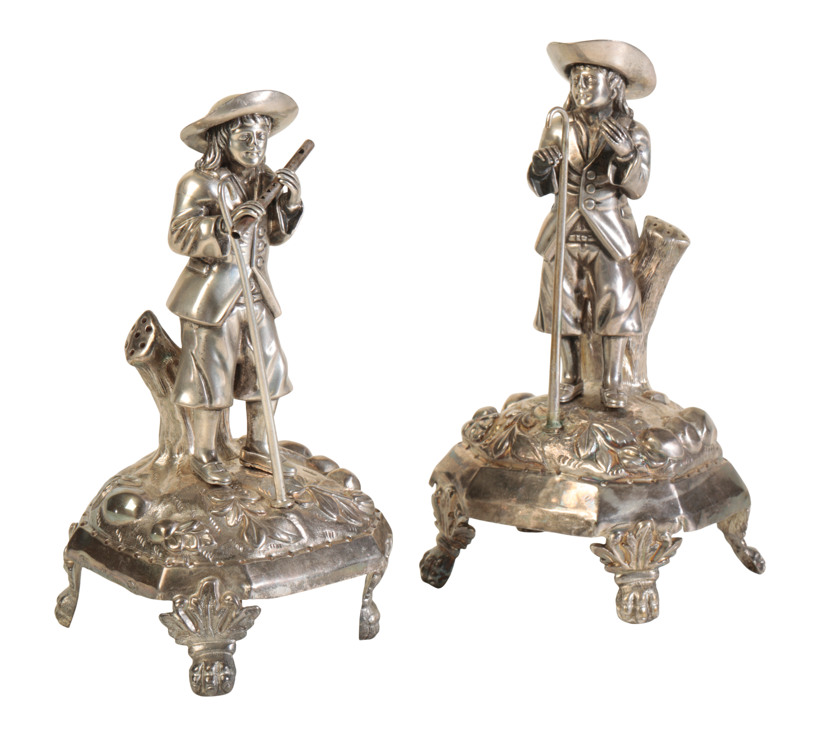 A PAIR OF PORTUGUESE SILVER