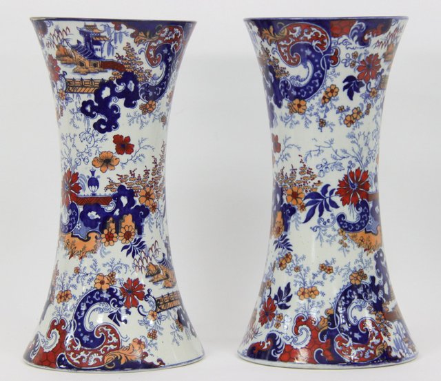 A pair of pottery vases circa