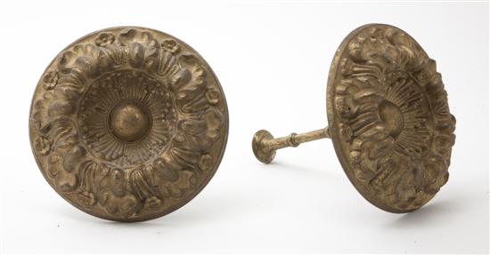 A Pair of Pressed Gilt Metal