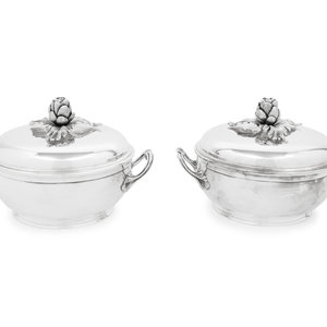 A Pair of Puiforcat Silver-Plate
