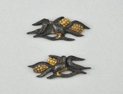 A Pair of Quail Design Menuki Mixed
